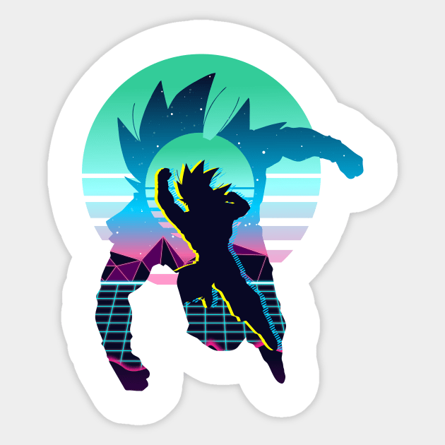 goku super saiyan Sticker by Retro Style